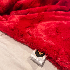 Bee Luxe Plush Blanket - Cardinal