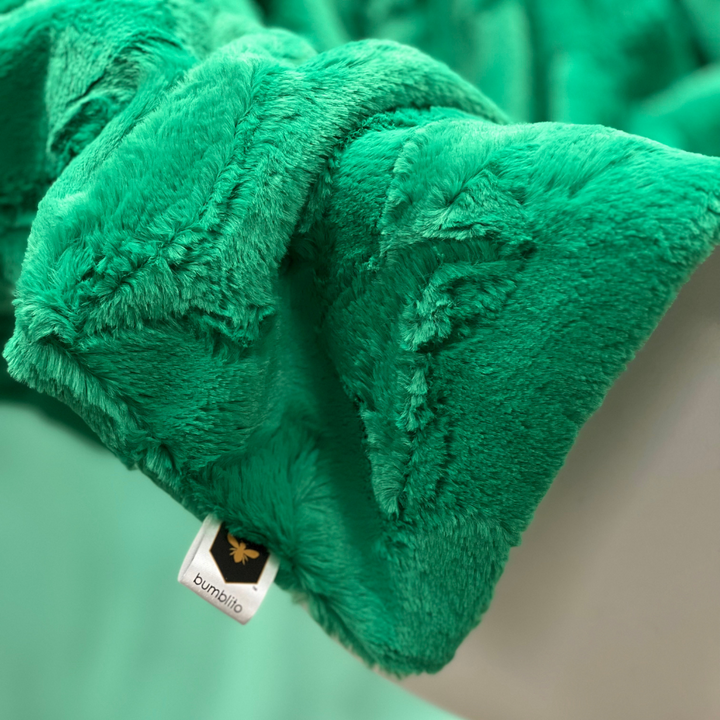 Bee Luxe Plush Blanket - Seafoam