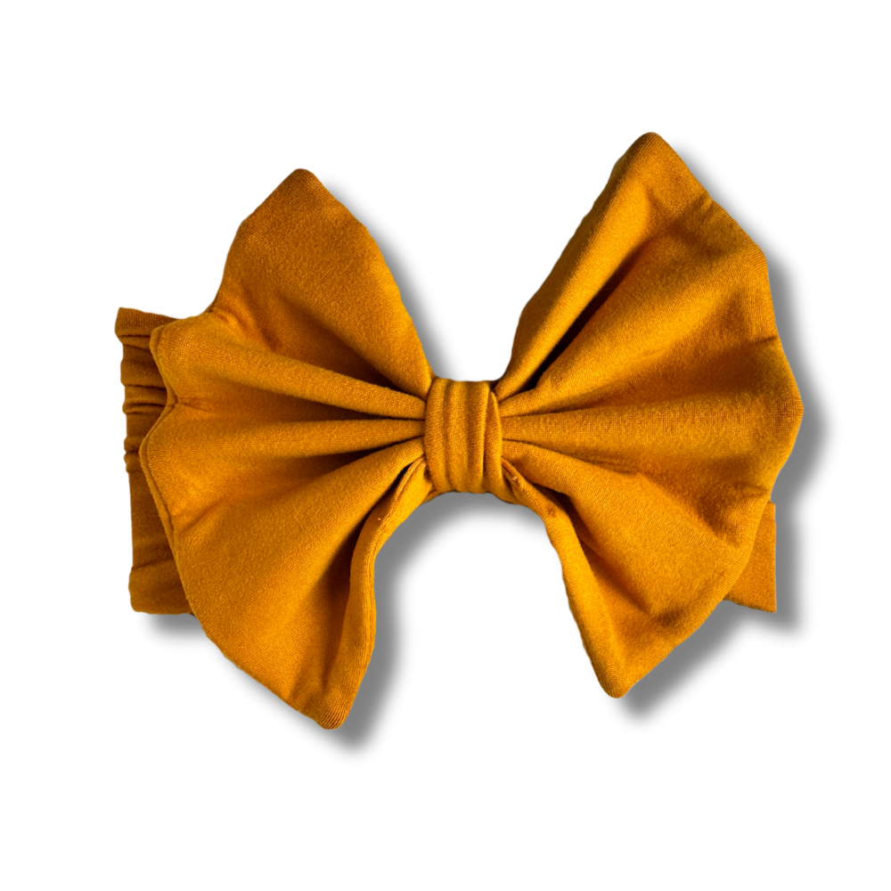 Big Bow Headband - Mustard