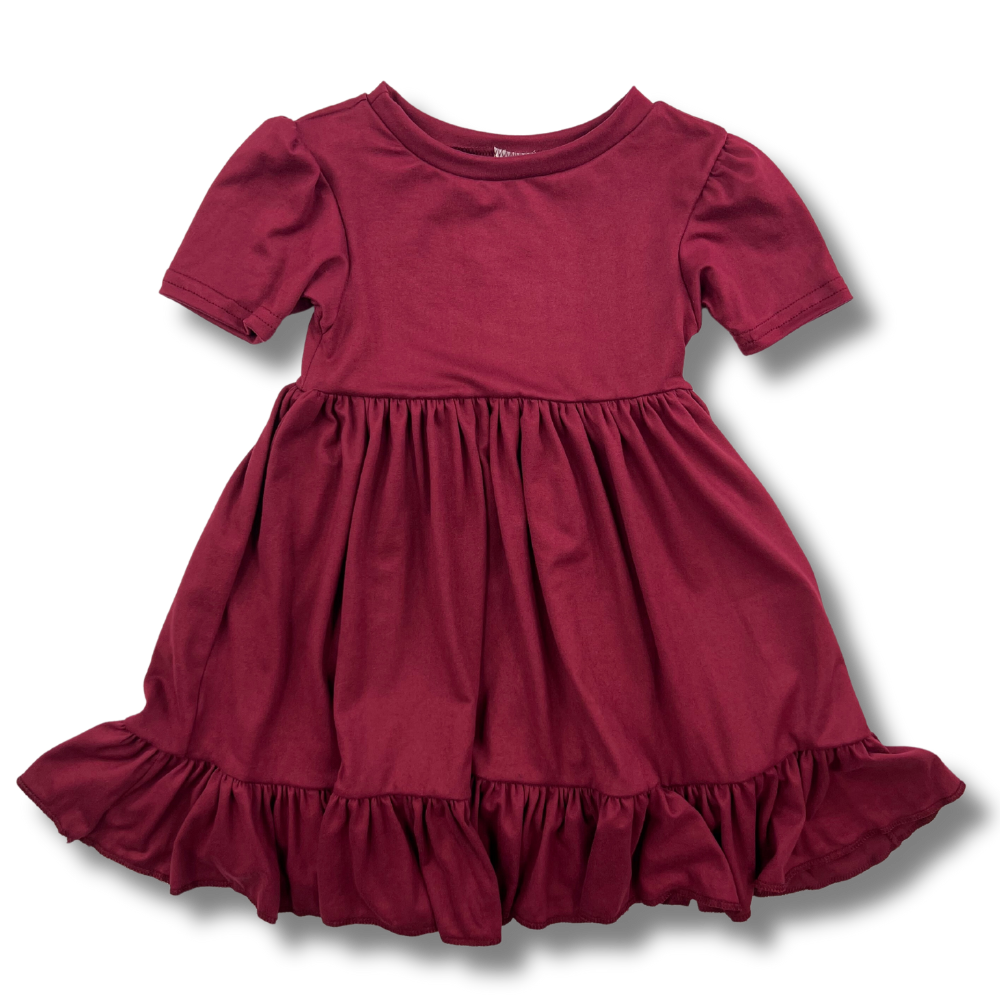 Twirl Dress - Burgundy