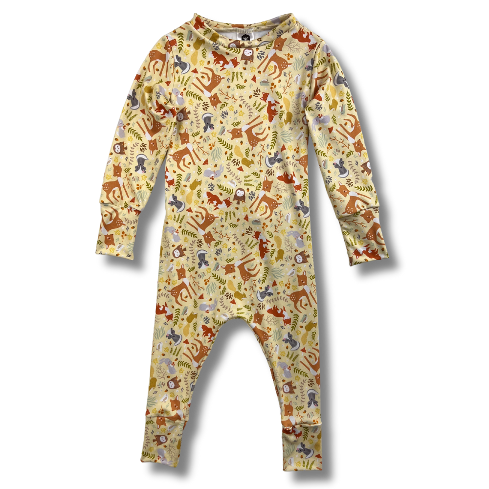 Long Sleeve Romper - Deer Friends