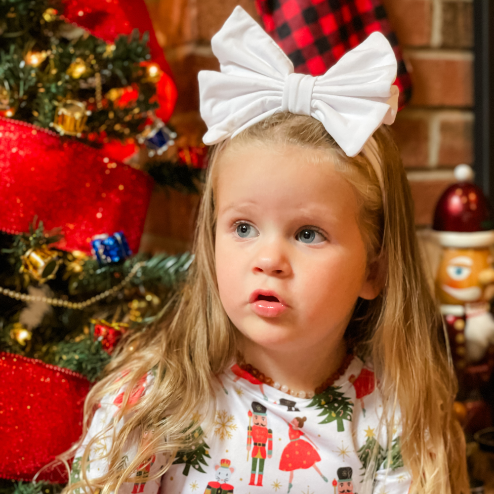 Big Bow Headband - White