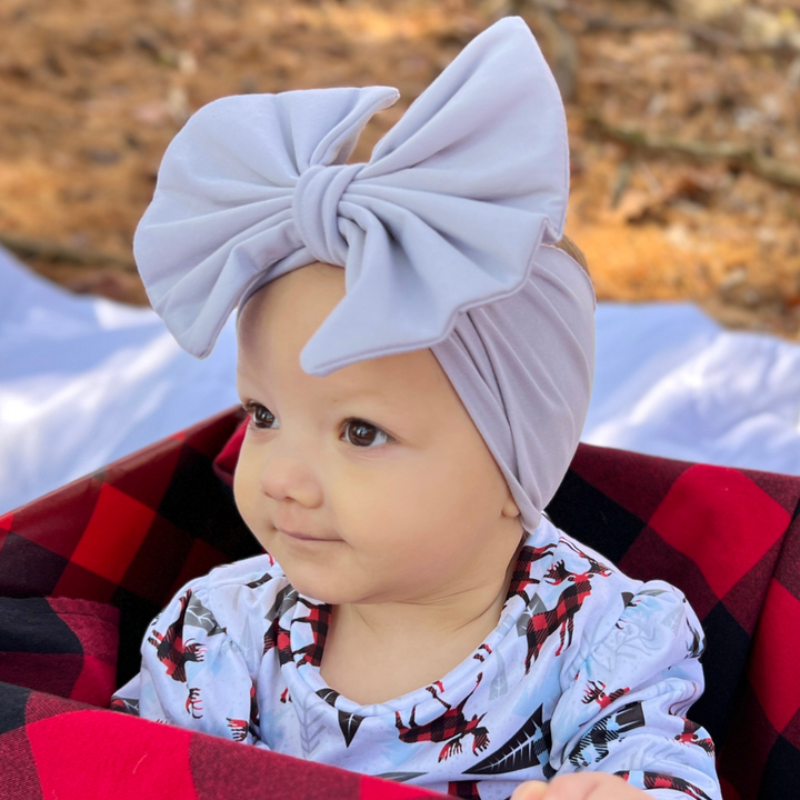 Big Bow Headband - Silver