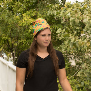 Bumblito - Slouch beanie - Chicka Chicka Boom Boom - yellow beanie with alphabet letters