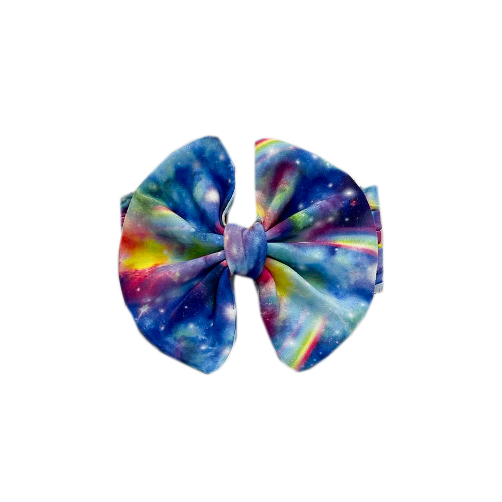 Big Bow Headband - Rainbow Galaxy
