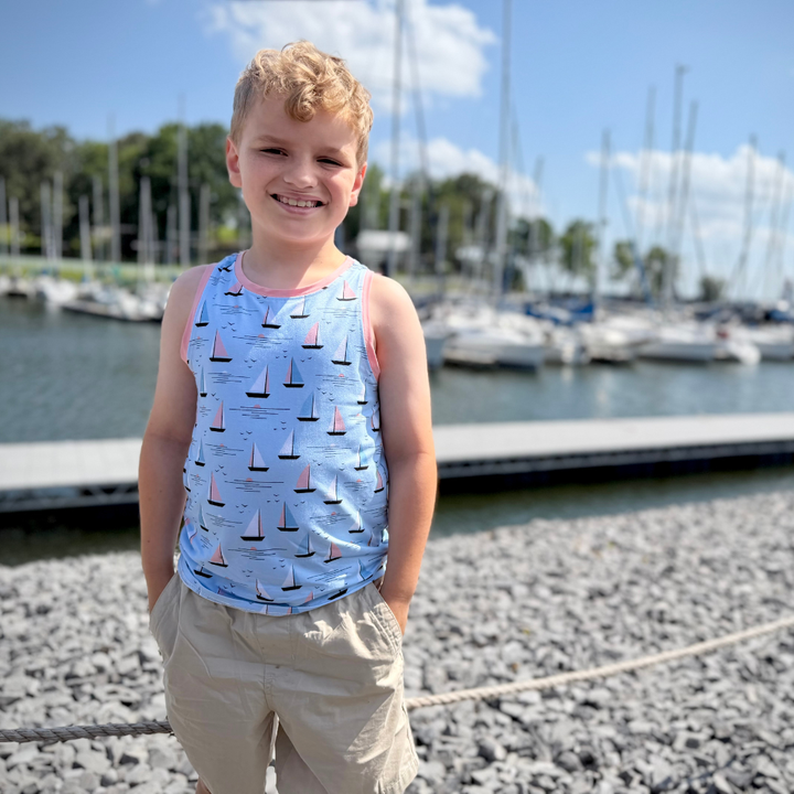 Bamboo Tank Top in A Boat Time