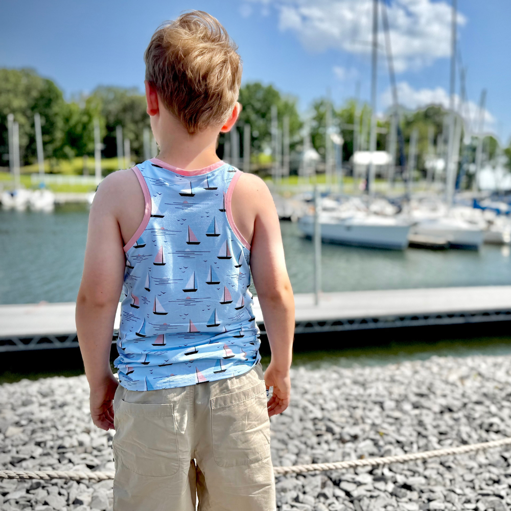 Bamboo Tank Top in A Boat Time