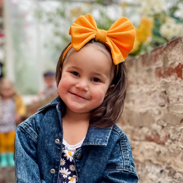 Big Bow Headband - Gold