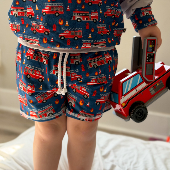 Bamboo Jogger Shorts in Ladder 10