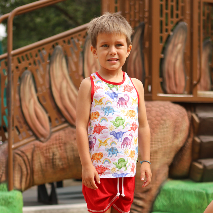 Bamboo Tank Top in Jurassic Joy