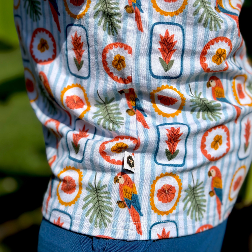 Bamboo Short Sleeve Crew Neck Tee in Island Vibes