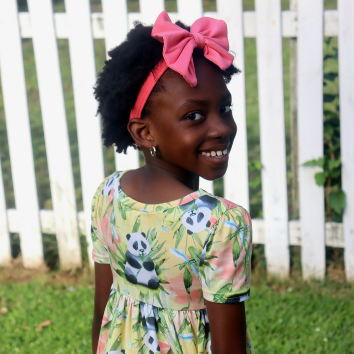 Big Bow Headband - Coral