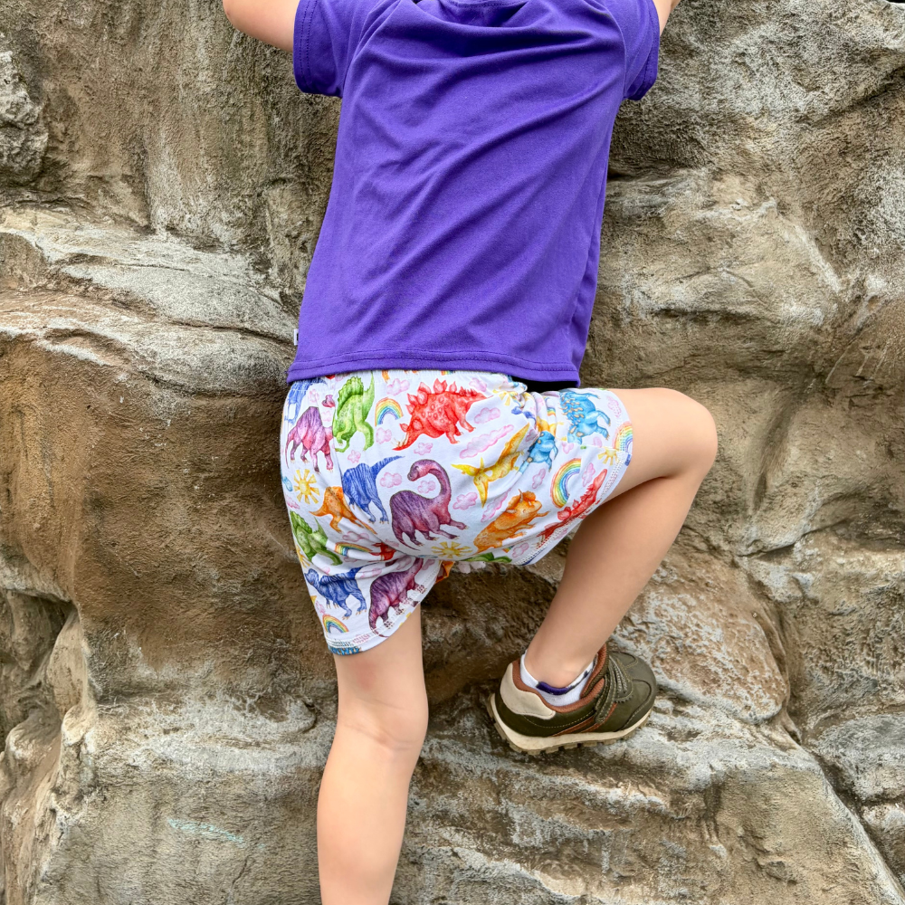 Bamboo Jogger Shorts in Jurassic Joy