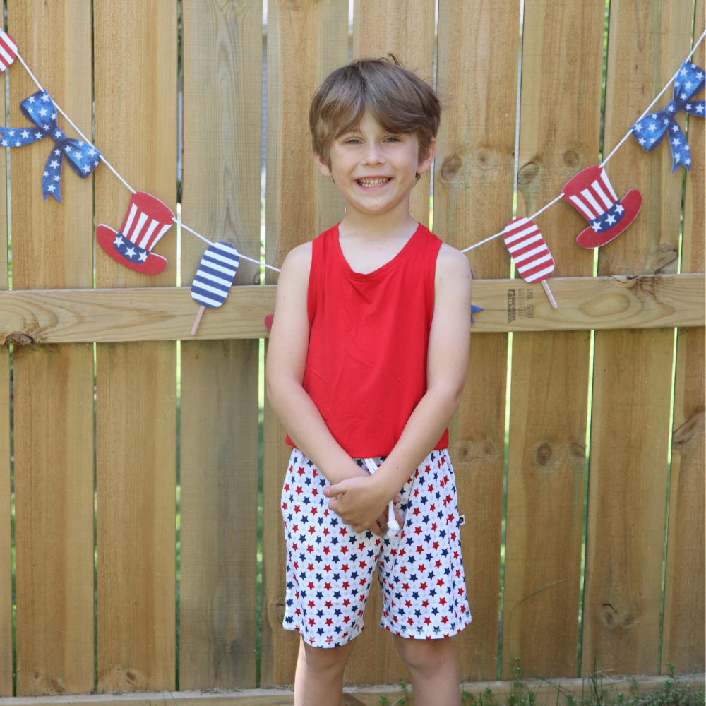 Bamboo Tank Top in Cherry Red