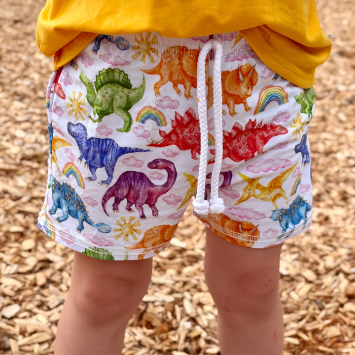 Bamboo Jogger Shorts in Jurassic Joy