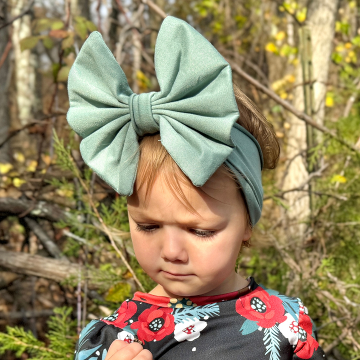 Big Bow Headband - Moss