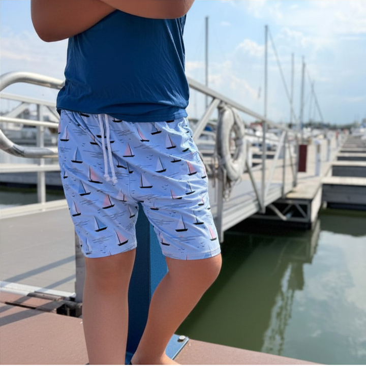 Bamboo Jogger Shorts in A Boat Time
