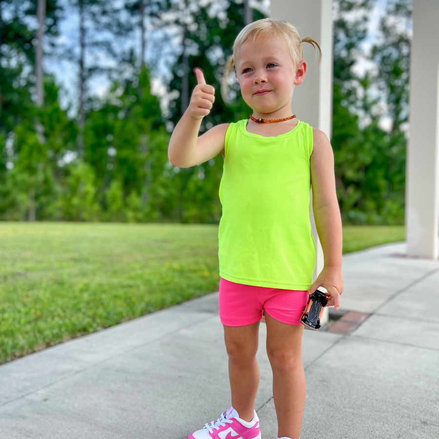 Cartwheel Shorts - Highlighter Pink