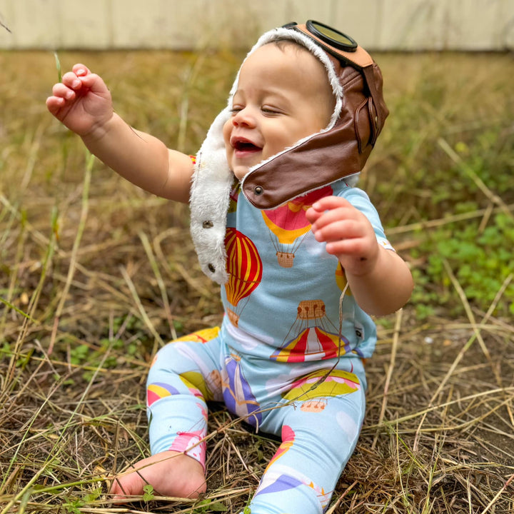 Short Sleeve Romper - Up, Up And Away