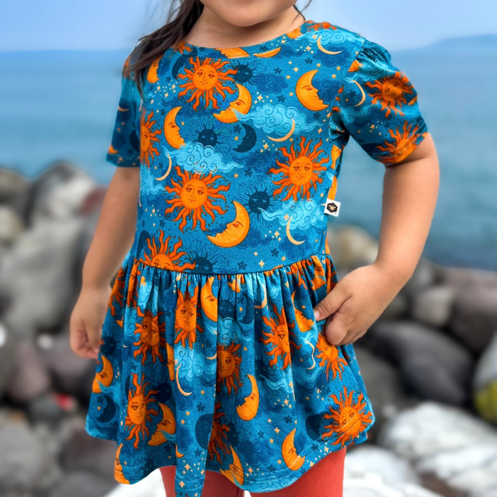 Bamboo Short Sleeve Peplum Top in Sol Mates