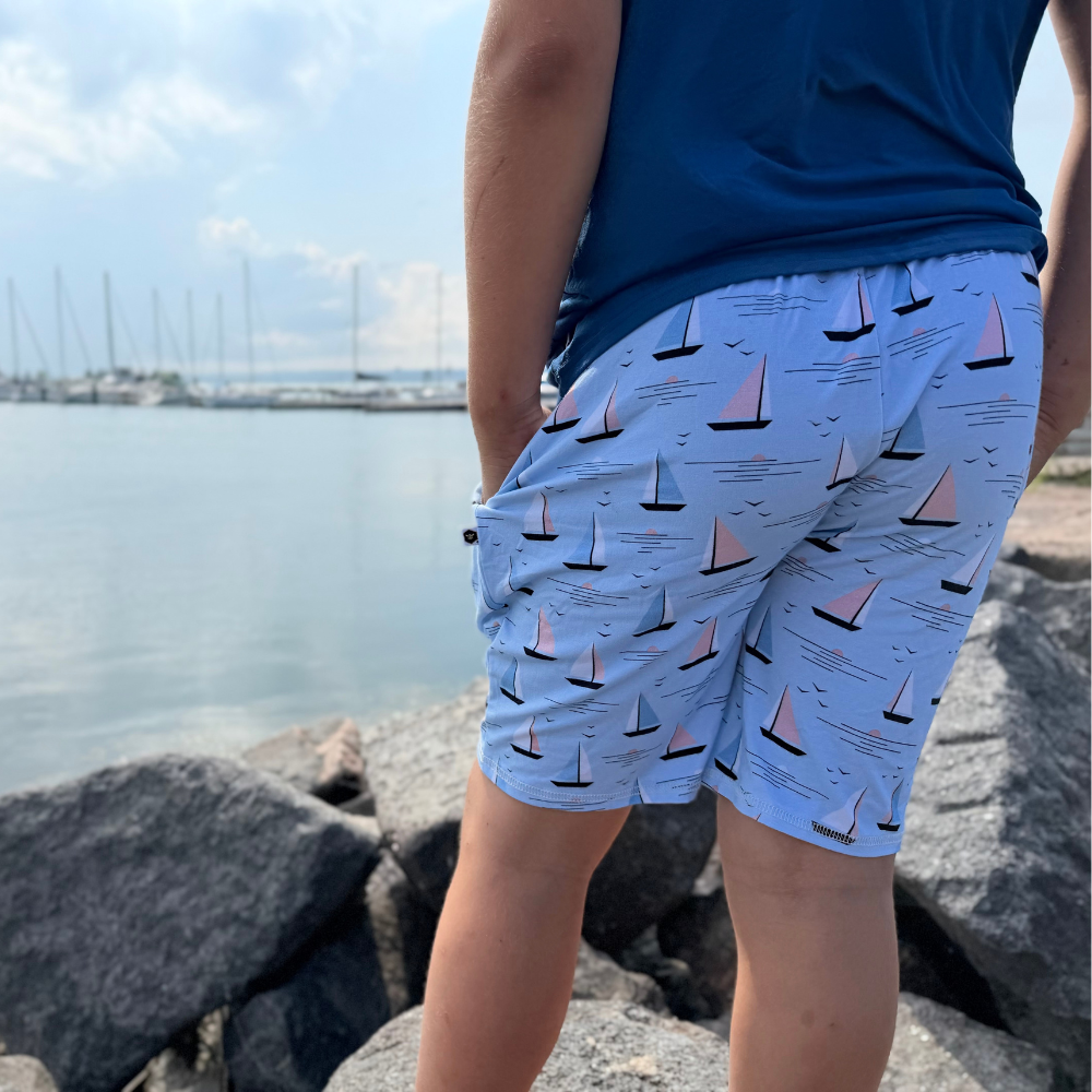 Bamboo Jogger Shorts in A Boat Time