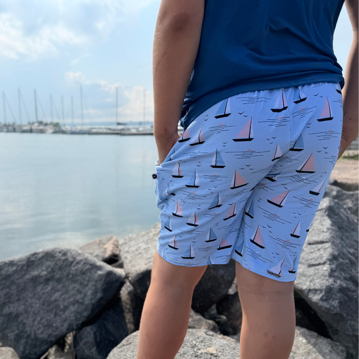 Bamboo Jogger Shorts in A Boat Time