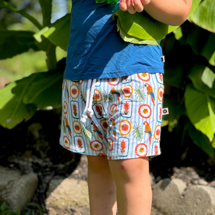 Bamboo Jogger Shorts in Island Vibes