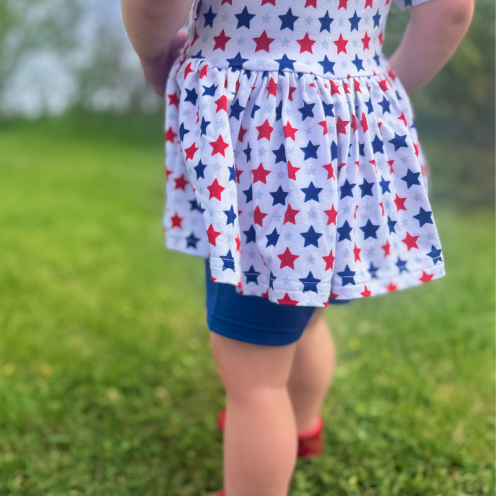Bamboo Short Sleeve Peplum Top in Independence