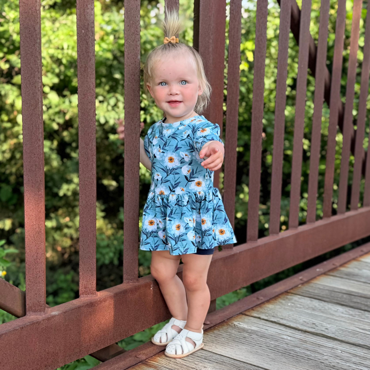 Bamboo Short Sleeve Peplum Top in Agnes