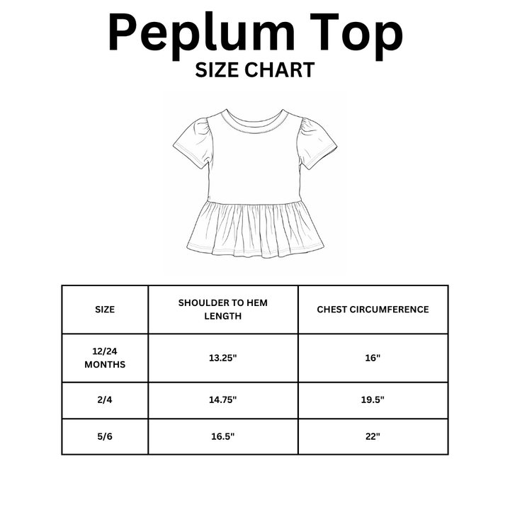 Bamboo Short Sleeve Peplum Top in Liberty