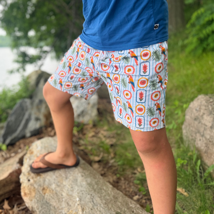 Bamboo Jogger Shorts in Island Vibes