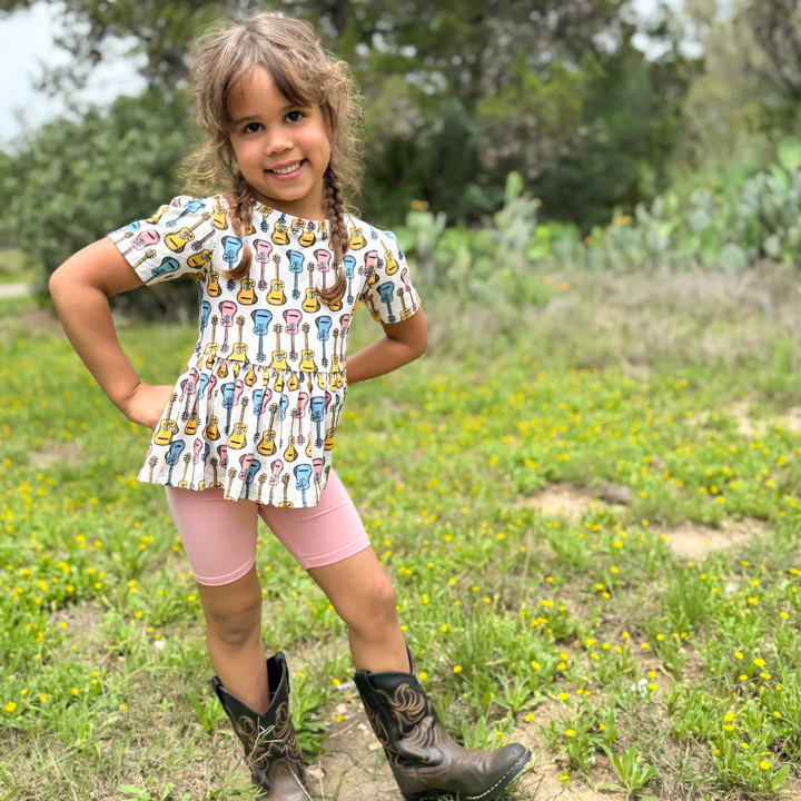 Bamboo Cartwheel Shorts in Pink Lemonade