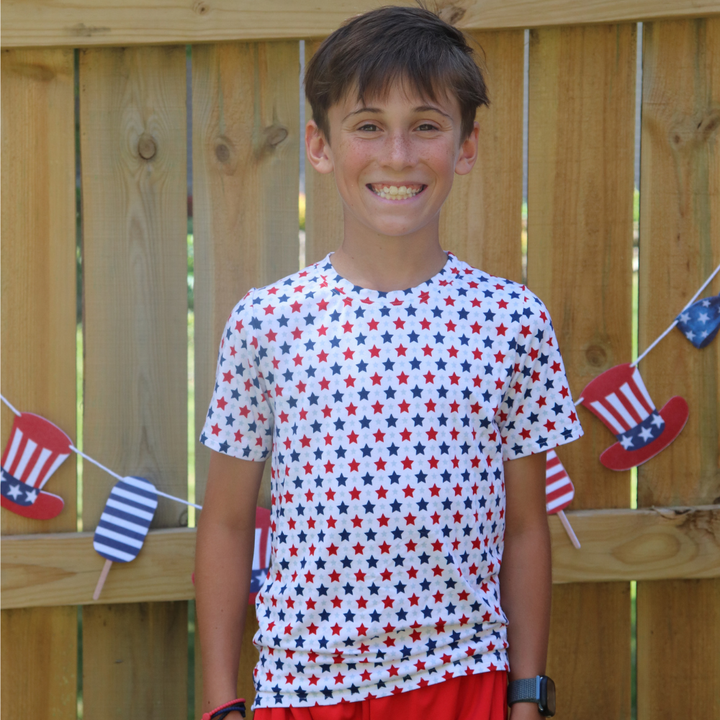 Bamboo Short Sleeve Crew Neck Tee in Independence