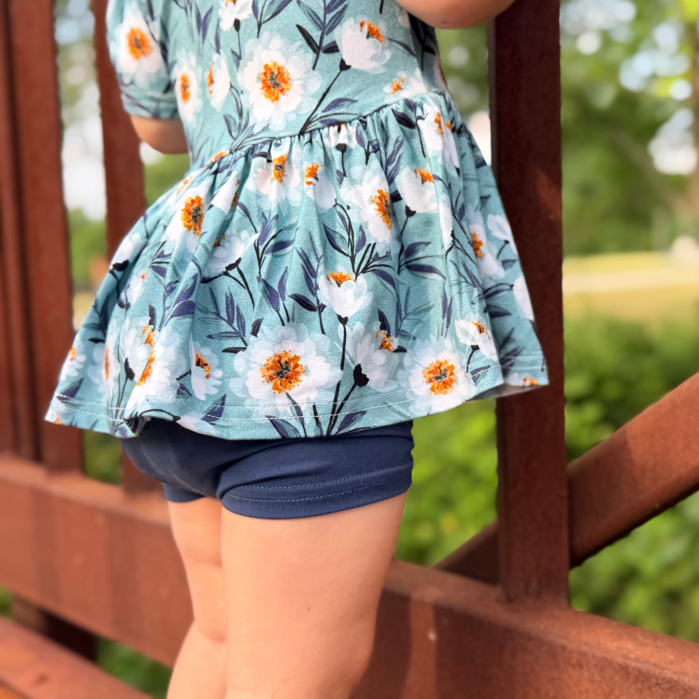 Bamboo Short Sleeve Peplum Top in Agnes