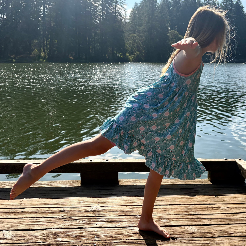 Bamboo Tank Twirl Dress in Odette
