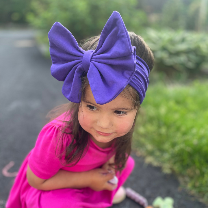 Big Bow Headband - Plum