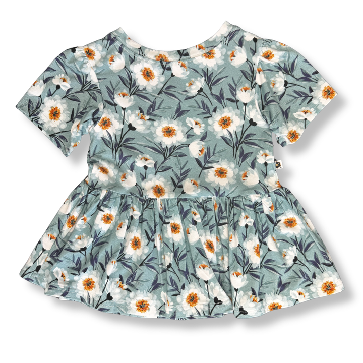 Bamboo Short Sleeve Peplum Top in Agnes