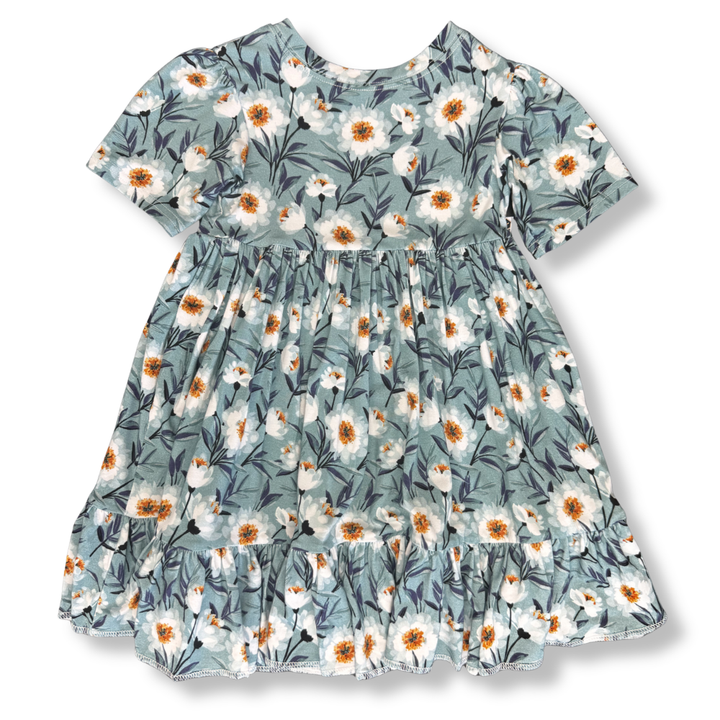 Bamboo Short Sleeve Twirl Dress in Agnes