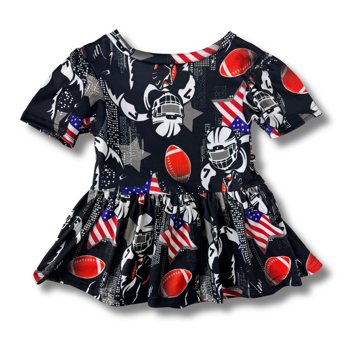 Short Sleeve Peplum Top - All American