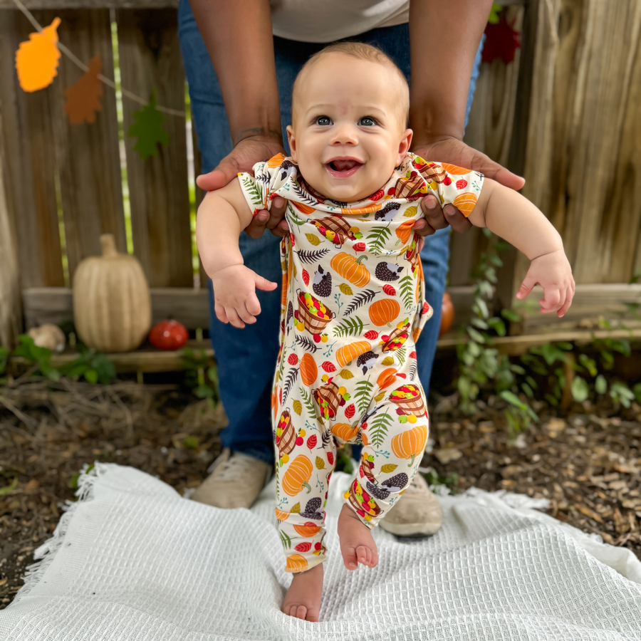 Short Sleeve Romper - Autumn Air