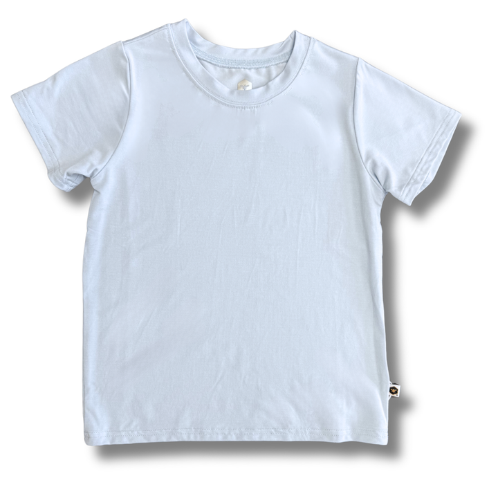 Bamboo Short Sleeve Crew Neck Tee in Baby Blue