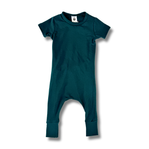 Naturals - Short Sleeve Romper - Blue Spruce