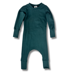 Naturals - Long Sleeve Romper - Blue Spruce