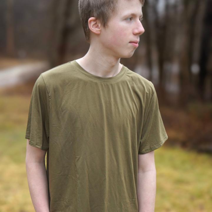 Bamboo Adult Short Sleeve Crew Neck Tee in Camo