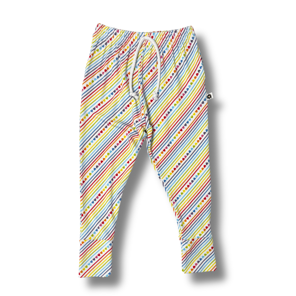 Bamboo Jogger Pants in Candy Hearts