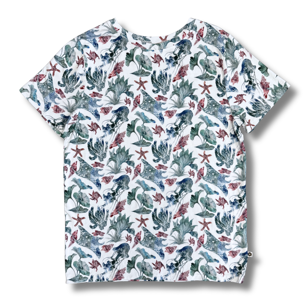Bamboo Adult Short Sleeve Crew Neck Tee in Catch Some Rays