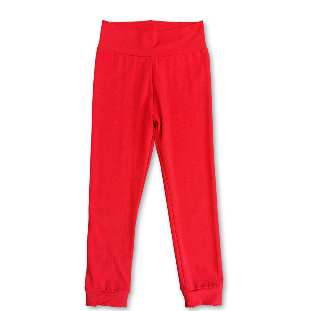 Bamboo Leggings in Cherry Red