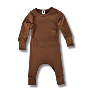 Long Sleeve Romper - Chocolate