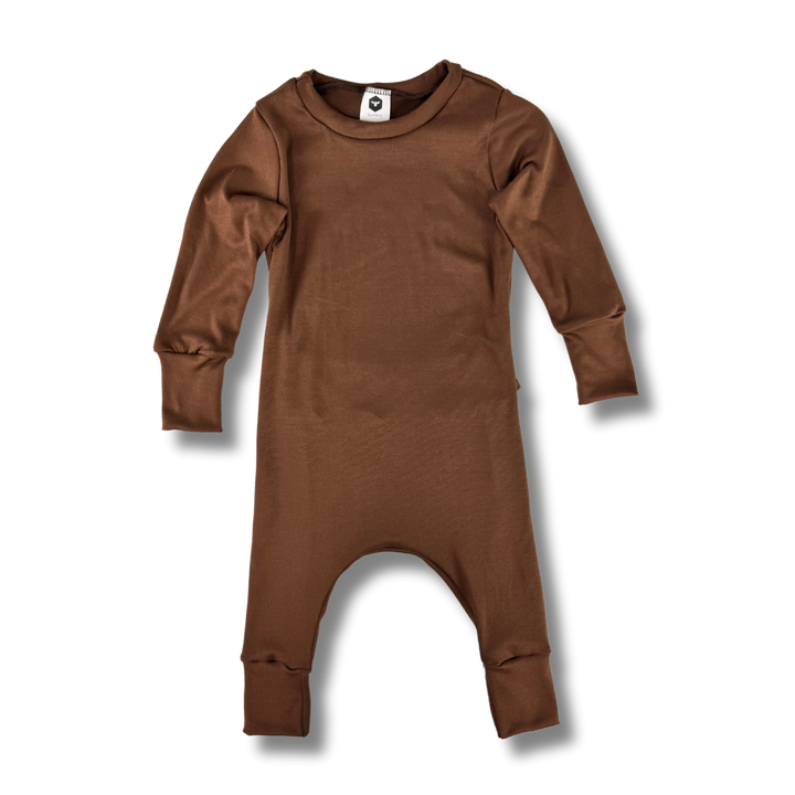 Long Sleeve Romper - Chocolate