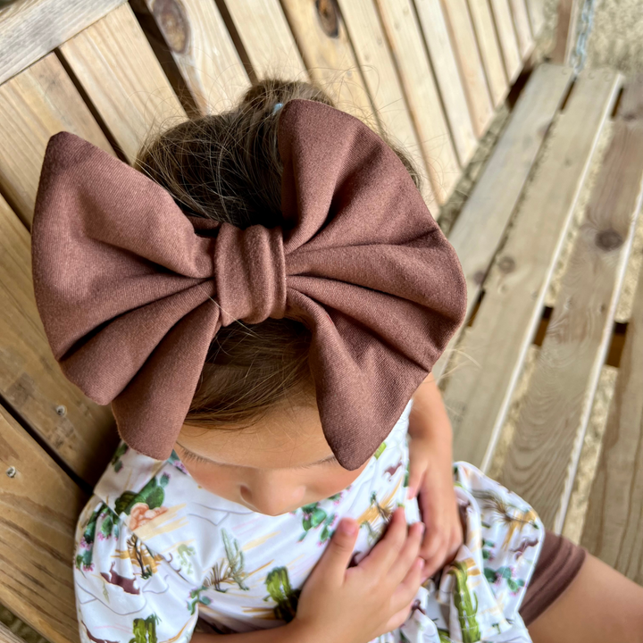 Big Bow Headband - Chocolate